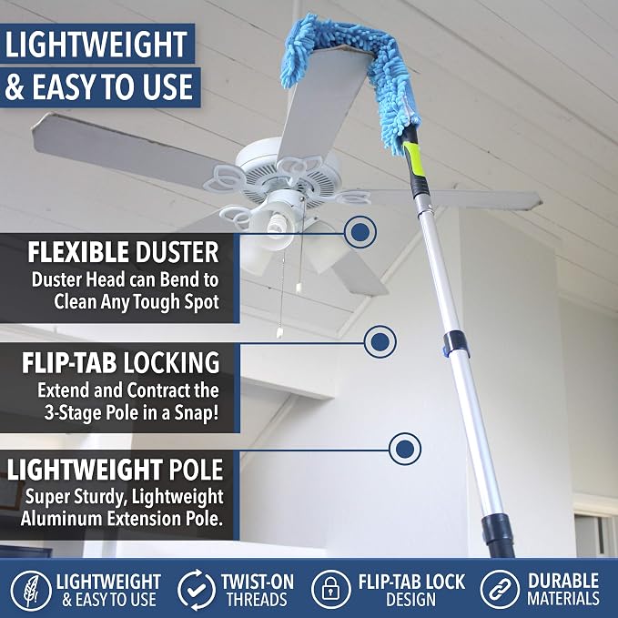EVERSPROUT 20+ Foot High Reach Flexible Microfiber Ceiling & Fan Duster | - Image 4