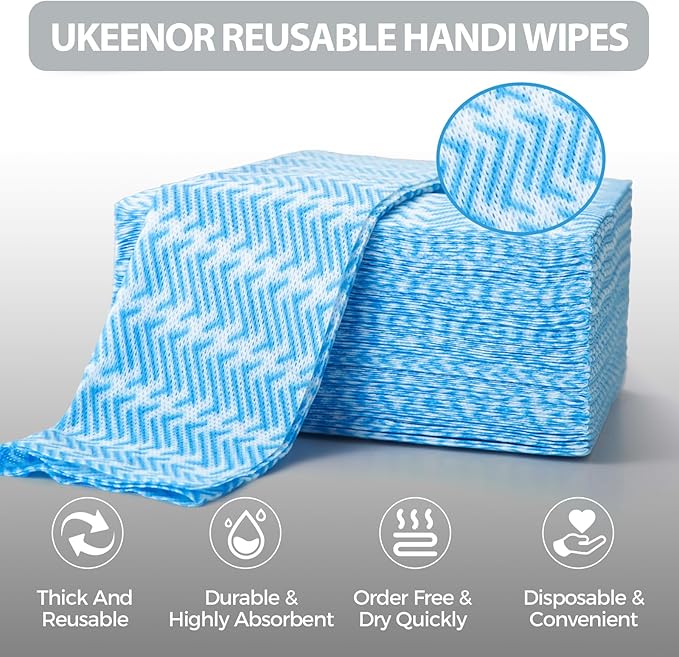 Disposable Cleaning Cloths Dry Handi Wipes Reusable Dish Cloths Multi Use - Image 3