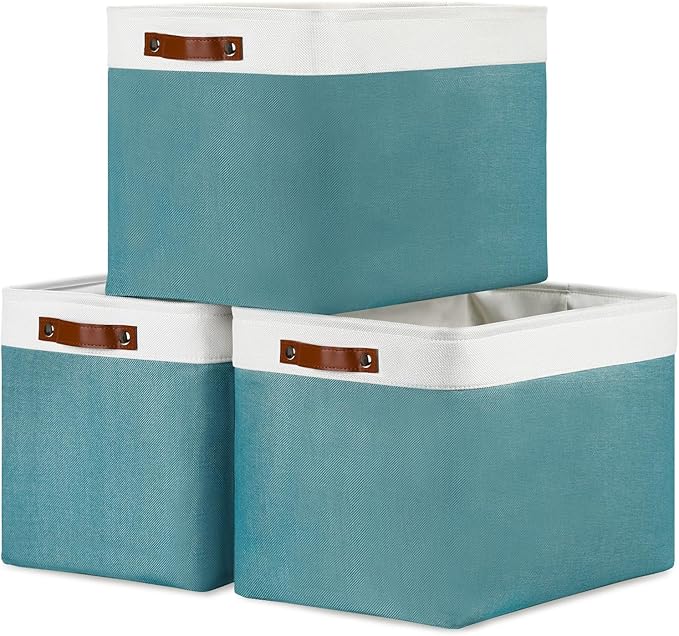DULLEMELO Large Storage Basket, Collapsible Storage Bins Decorative Storage by DULLEMELO