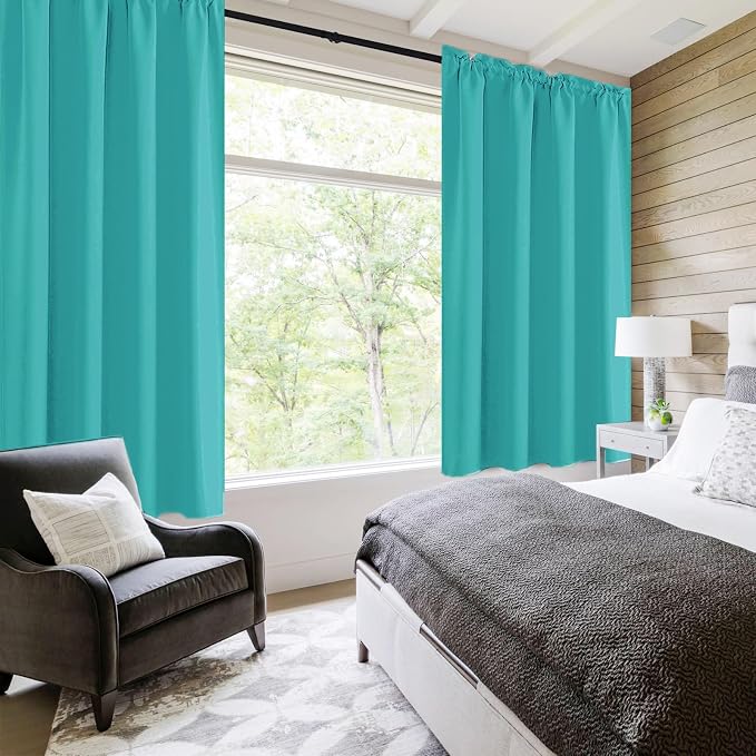 DWCN Blackout Curtains for Living Room Thermal Insulated, Energy Saving & Noise - Image 2