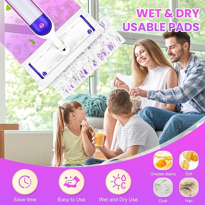 Power Mop Refills for Swiffer | 40 Count Disposable Pads for Wet & Dry Cleaning - Image 7