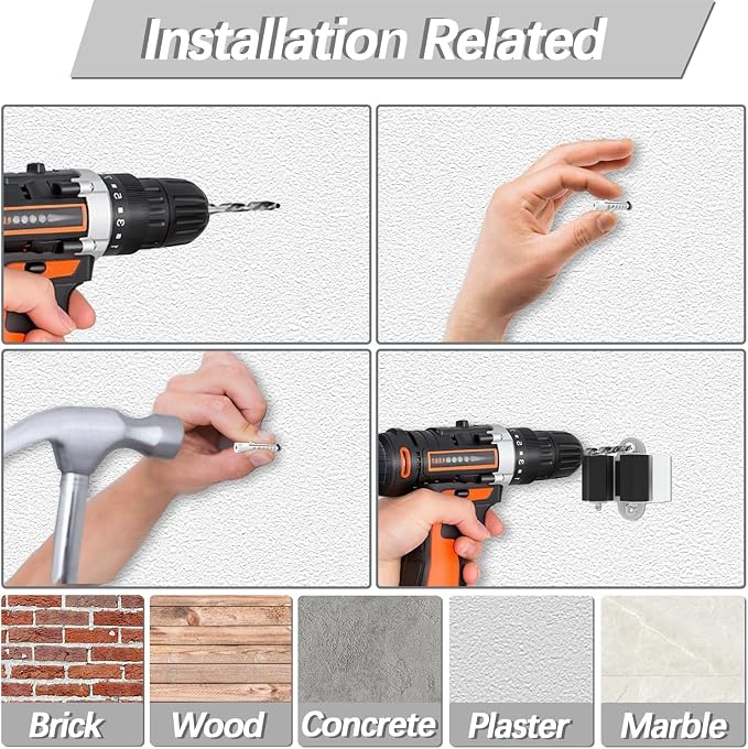 3-H Broom Hanger, Mop Holder Wall Mount 12 Pack, Broom Holder Wall Mount - Image 7