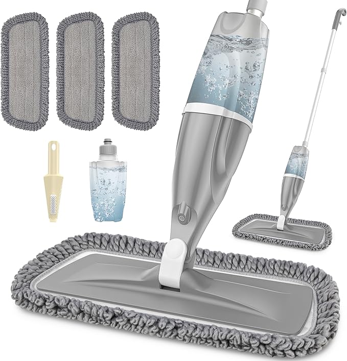 Microfiber Spray Mops for Floors Cleaning: EXEGO Dust Mop Wet Mop by EXEGO