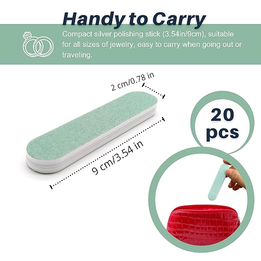 CATIFLIN 20pcs Scratch Removal Silver Polish Sticks, Double-Sided Sanding Sticks - Image 4