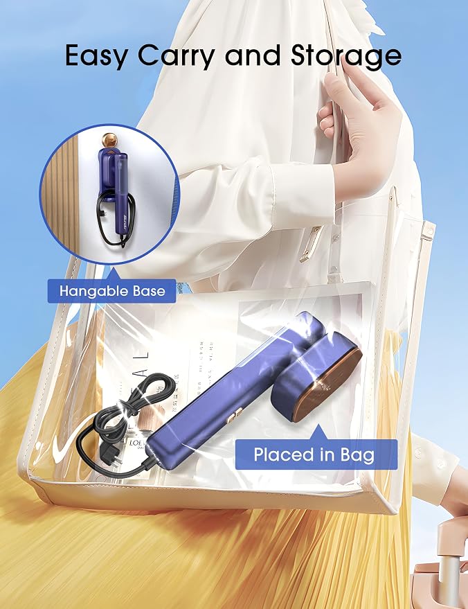 2-in-1 Steamer & Iron for Clothes, 15s Fast Heat-up 1200W Portable Mini Clothes - Image 7