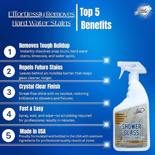 Black Diamond Stoneworks Shower Glass Cleaner Spray & Natural Stone Shower - Image 3
