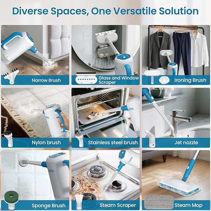 13-in-1 Steam Mop, Handheld Steam Cleaner - Image 7