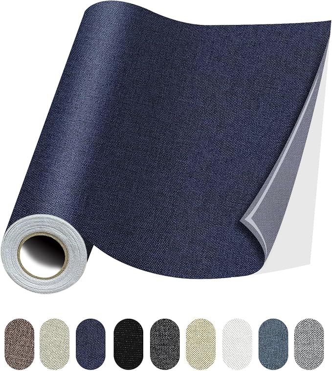 Fabric Repair Patches, 17X158 Inch Linen Repair Tape Self-Adhesive Fabric by Lifeshoon