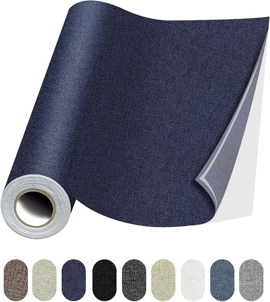 Fabric Repair Patches, 17X158 Inch Linen Repair Tape Self-Adhesive Fabric by Lifeshoon