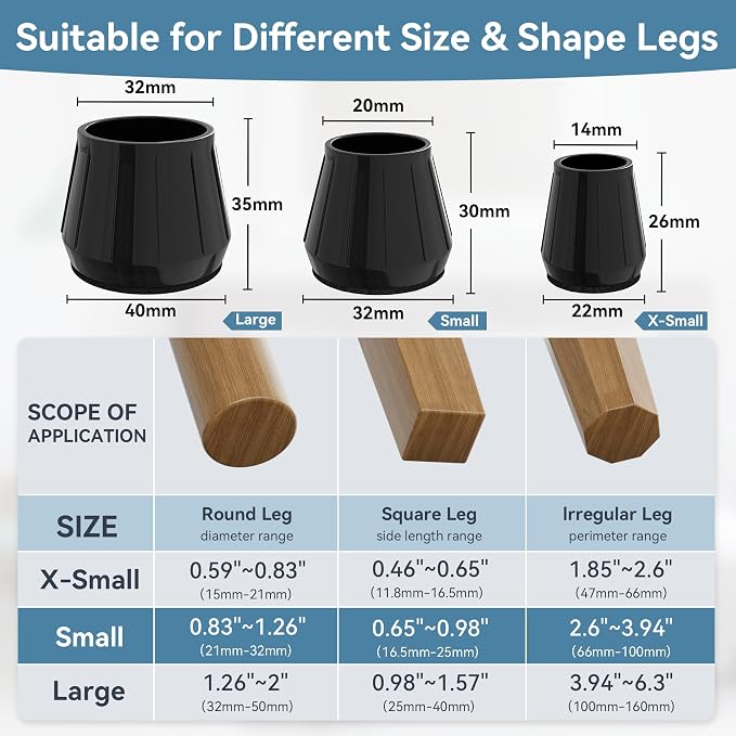 24PCS Silicone Chair Leg Floor Protectors - Image 3