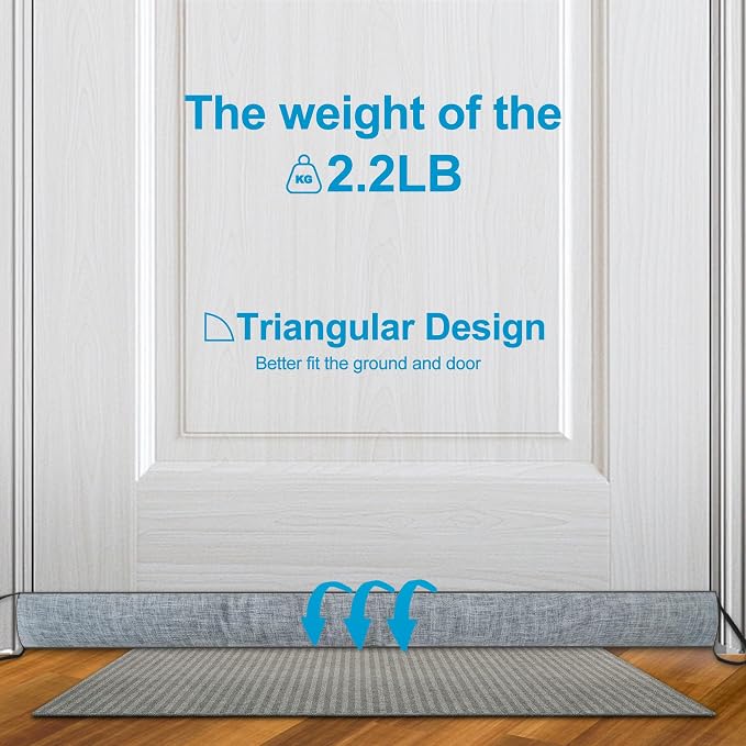 QUOLIX Triangle Under-Door Draft Stopper, Weighted Weather Stripping - Image 8