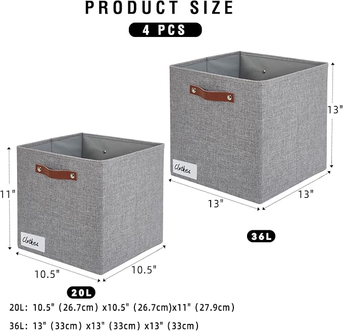 Collapsible Fabric Storage Cube Bins - Image 2