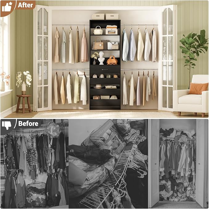 Aheaplus Closet System, 4-9Ft Closet Organizer - Image 6