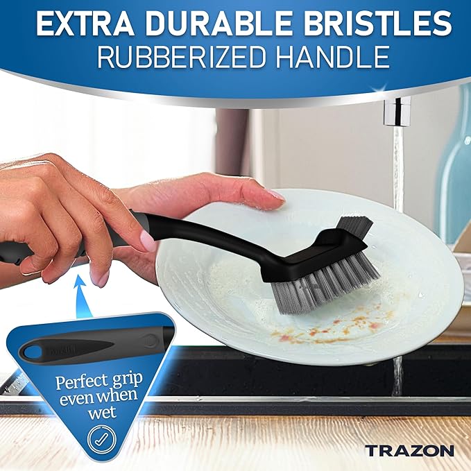 Dish Brush Set of 5 with Holder - Image 6