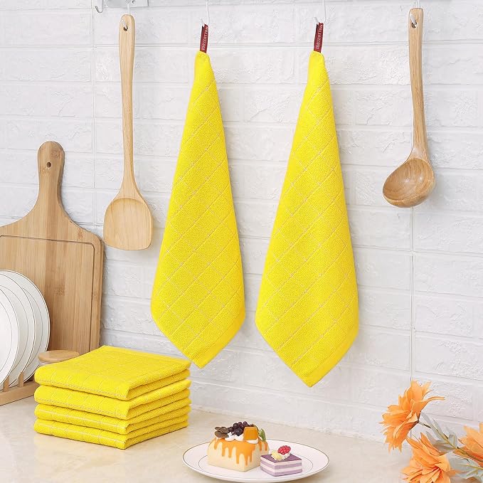 Homaxy 100% Cotton Terry Kitchen Dish Cloths, Ultra Soft and Absorbent Dish - Image 6