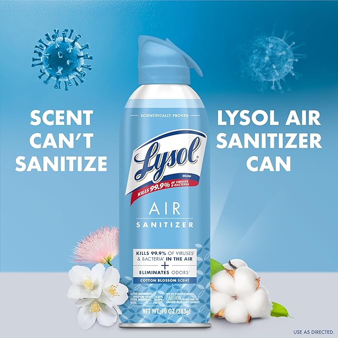 Lysol Air Sanitizer Spray with Odor Eliminator - Image 4