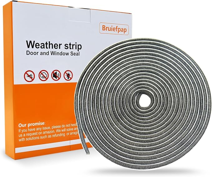 39.4FT Brush Weather Stripping, Neat Pile Self Adhesive Seal Strip by Bruiefpap