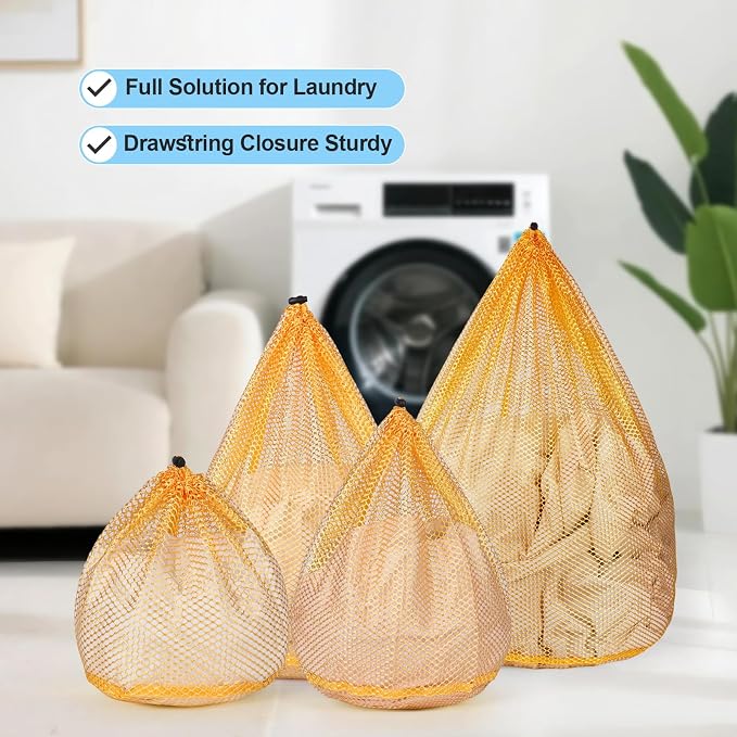 4Pcs Mesh Laundry Bags Washing Machine Mesh Wash Bags - Image 4