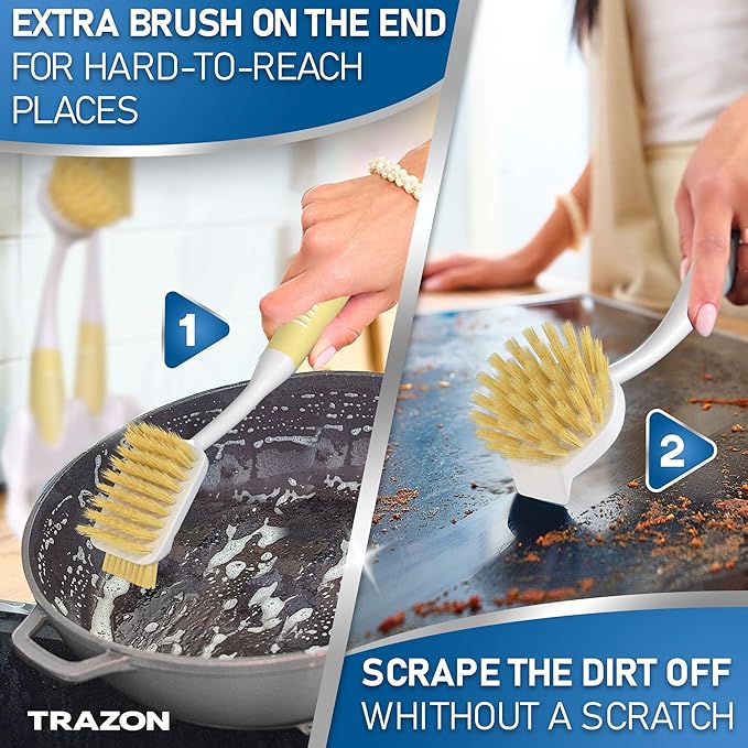 Dish Brush Set of 5 with Holder - Image 3