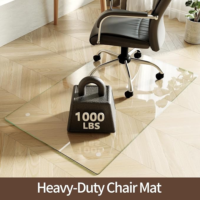 Koonmi Tempered Glass Chair Mat 30"x48" - Image 2