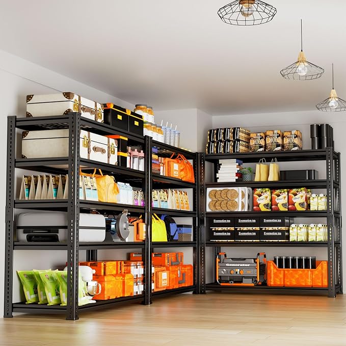 Storage Shelves Heavy Duty, 5-tier Adjustable Metal Industrial Utility Shelf - Image 7