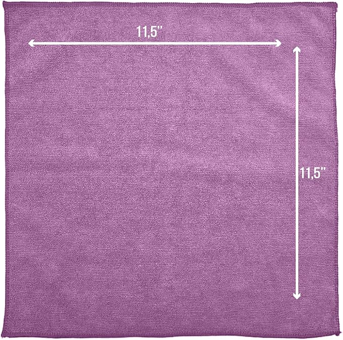GREEN LIFESTYLE Chamois Cloth, Microfiber Cleaning Cloth 12 Pack, Borderless - Image 6