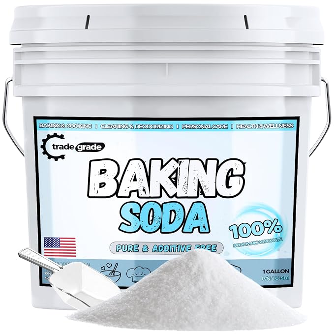 TradeGrade Pure Baking Soda Powder – 1 Gallon Bucket, Sodium Bicarbonate Powder by TradeGrade