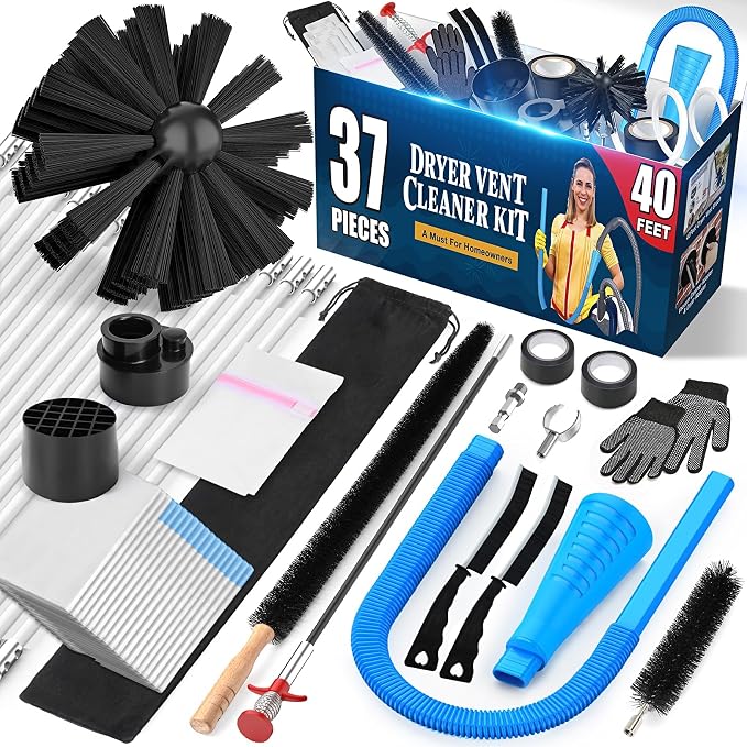 Sealegend 47-Piece 40-Feet Dryer Vent Cleaner Kit, Dryer Cleaning Tools by Sealegend