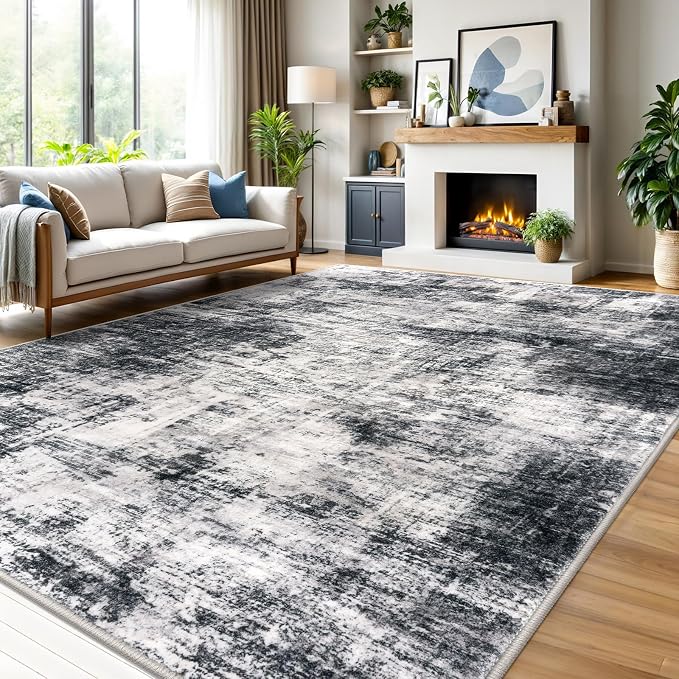 IOHOUZE Abstract Area Rugs 9x12 Ft Washable Large Rugs by iOhouze