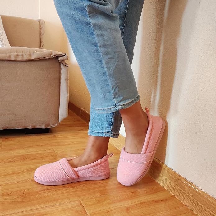 HomeTop Women's Comfy Loafer Slippers Lightweight Memory Foam Non-slip Indoor - Image 2
