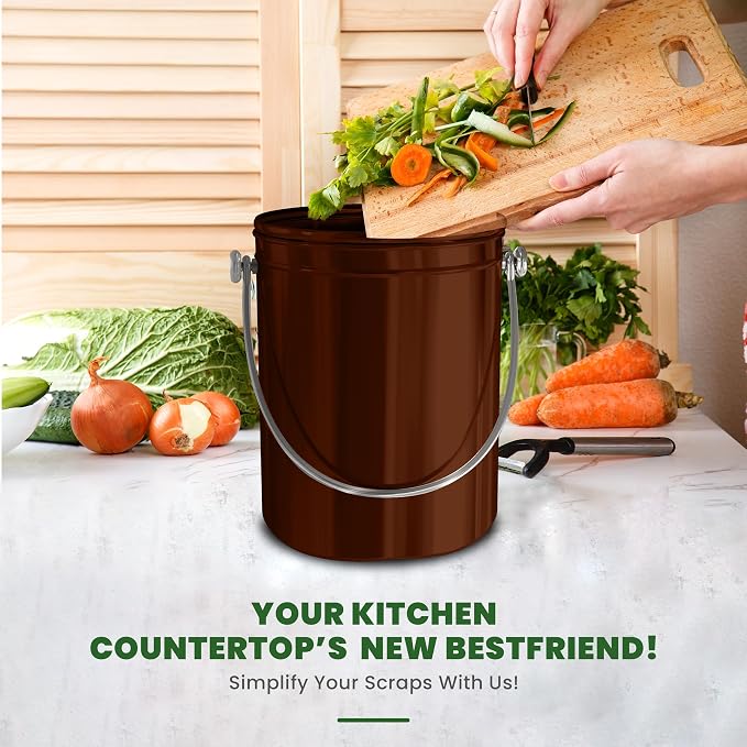 Utopia Kitchen Compost Bin for Kitchen Countertop, 1.3 Gallon Compost Bin for - Image 6