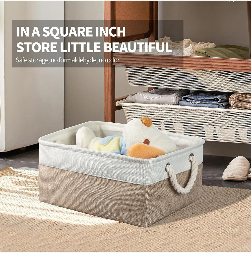 8 Pack Storage Basket Bins - Decorative Baskets Bulk Storage Box Cubes Contai...