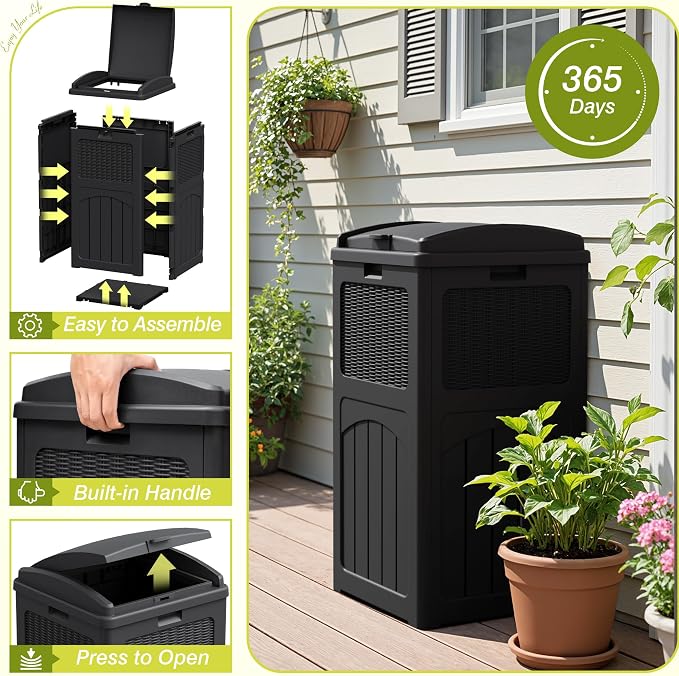 Greesum 33 Gallon Outdoor Trash Can - Image 7