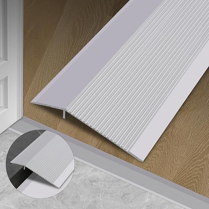 Gaahing Aluminum Floor Transition Threshold Strip, Bridge The Height Gap by Getallthemoldingtrimsyoulike