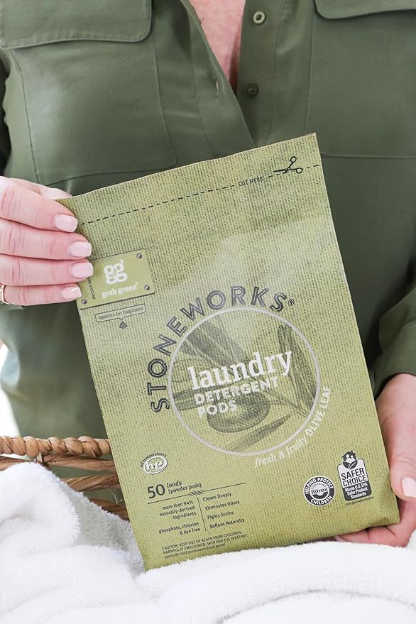 Grab Green Stoneworks Laundry Detergent Pods and Dryer Sheet Bundle, Olive Leaf - Image 9