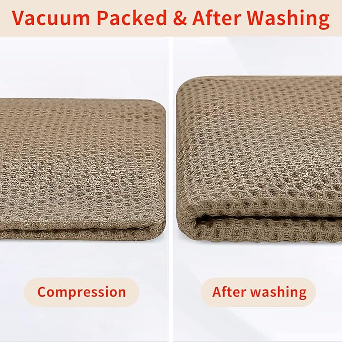 Homaxy 100% Cotton Waffle Weave Kitchen Dish Towels, Ultra Soft Absorbent Quick - Image 7