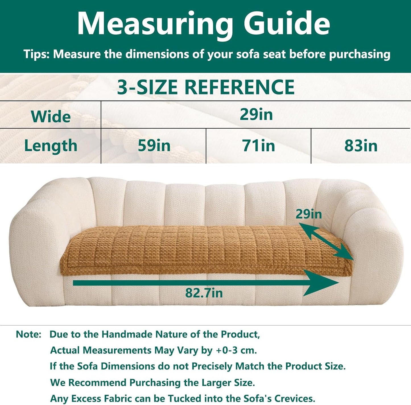 Waterproof Sofa Covers for Pets, Non Slip Fuzzy Couch Cover, Dog Furniture Bed Protector, Soft Plush Sofa Slipcover (Brown, 29"x71")