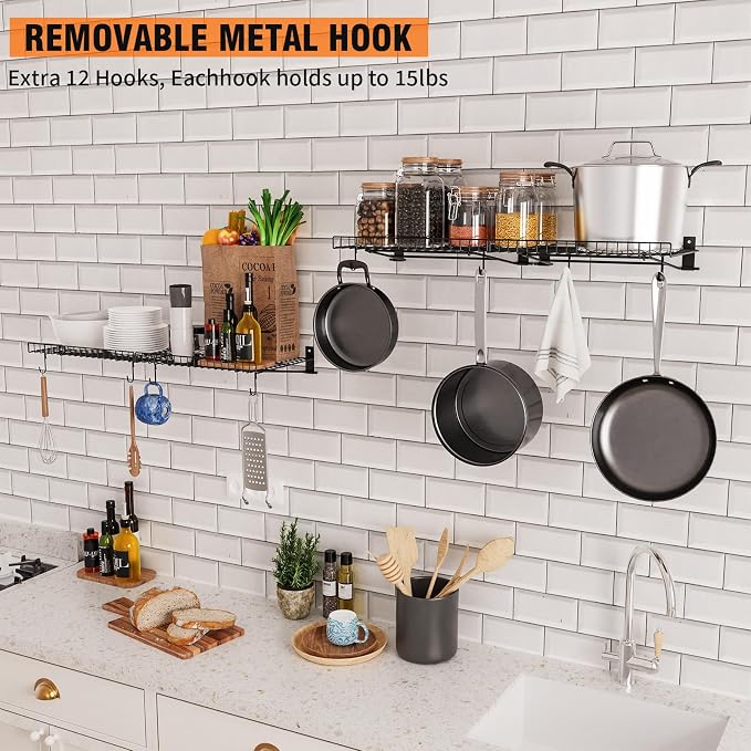6 Pack Foldable Wall Shelf, Wall Mounted Garage Storage Shelves, Heavy Duty - Image 6