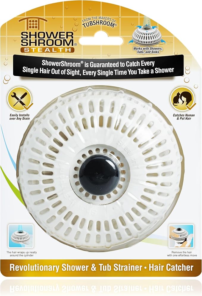 ShowerShroom Stealth Shower Hair Drain Catcher by TubShroom