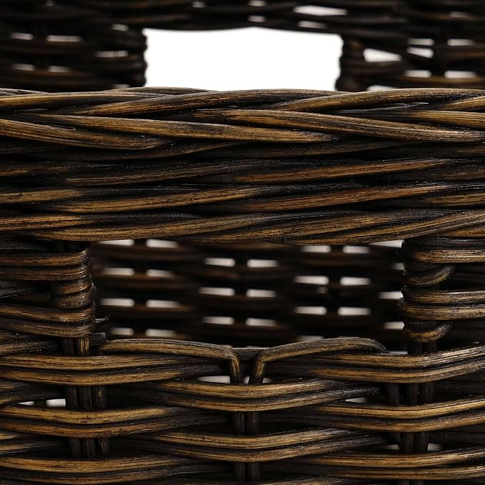 The Basket Lady Tall Rectangular Wicker Storage Basket, 22.5 in L x 16 in W x - Image 4