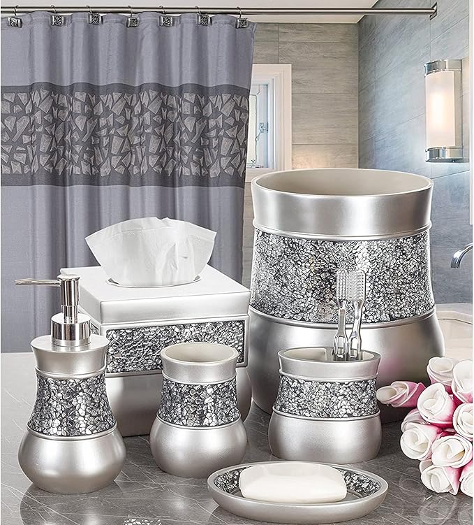 Crackled Glass Toilet Brush - Image 9