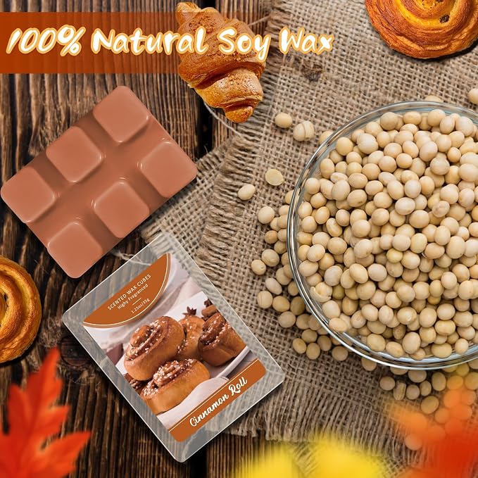 SCENTORINI Wax Melts, Fall Wax Melts, Cinnamon Roll Scent, - Image 2