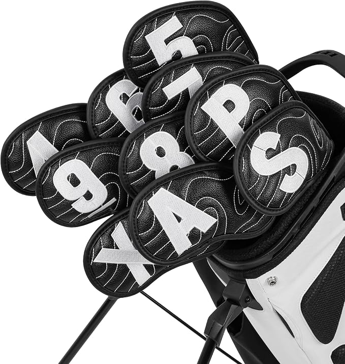 Big Teeth Golf Club Covers Full Set Driver Headcover Fairway Wood Hybrid Golf - Image 9