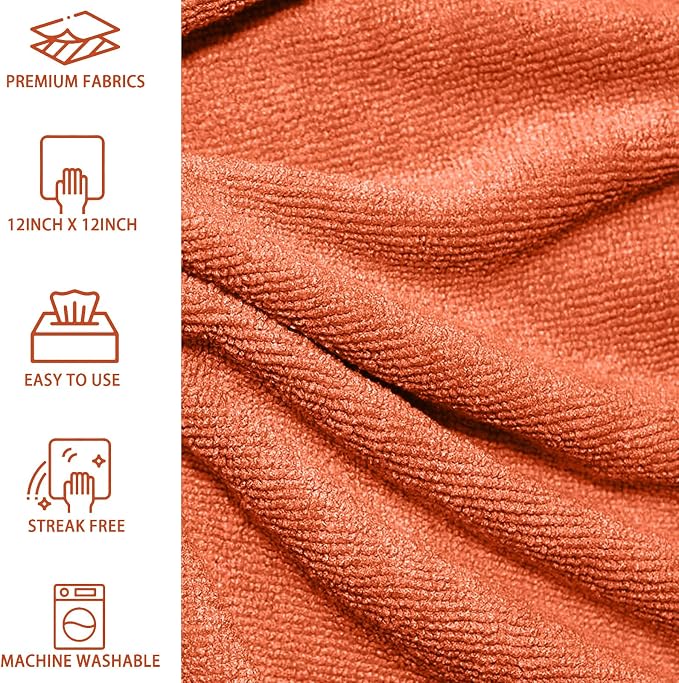 MRD's Home 40 Pack Microfiber Cleaning Cloths, Lint Free, Scratch&Streak-Free - Image 2