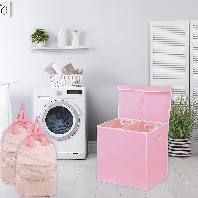 Simple Houseware Double Laundry Hamper - Image 2