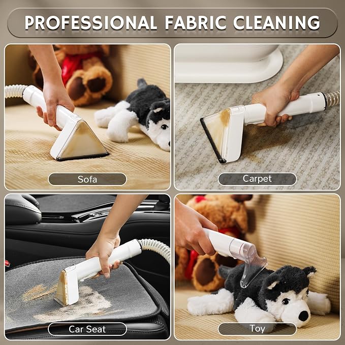 Airthereal Portable Upholstery Spot Cleaner, Instant Heating Carpet Cleaner - Image 5