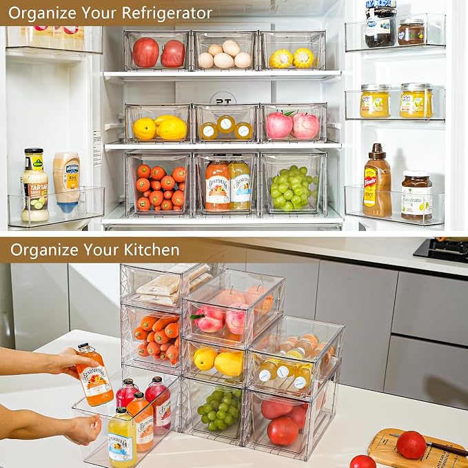 4Pack Stackable Kitchen Storage Organizer, Pantry Organizers and Storage - Image 5