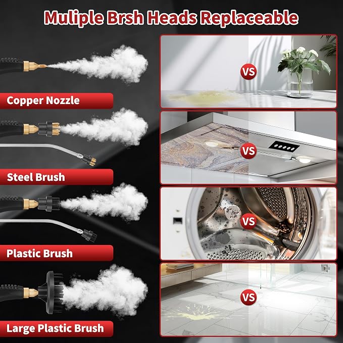 Portable Handheld Steam Cleaner, 2500W High Pressure Steam Cleaner - Image 5