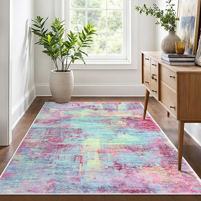 IOHOUZE Abstract Area Rug 4x6 Ft Washable Rugs - Image 8