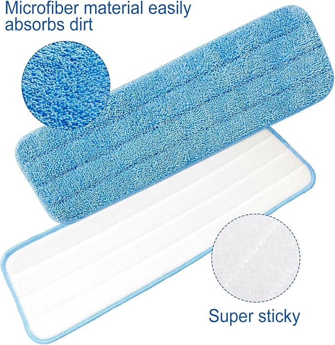 24 Pack Microfiber Mop Pad, Spray Mop Replacement Heads - Image 3